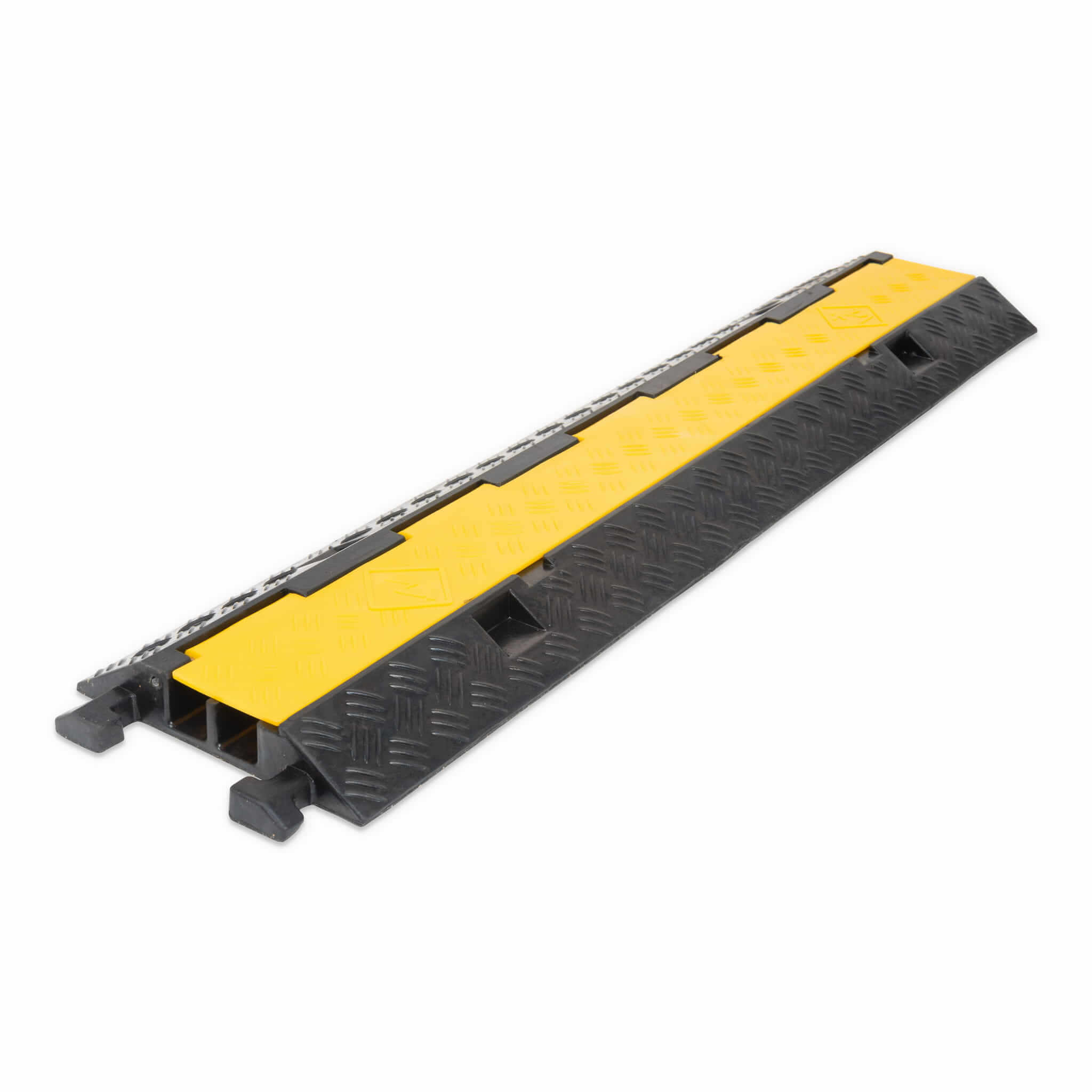 YONSHENG Cable Ramps 1 Channel, 3 Pack – Yellow Rubber Cord Protectors