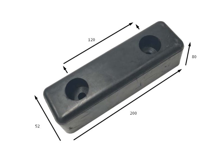 Dockstoßstange für Anhänger und Laderampen, 20/5/8 cm – OP-200-52-80U